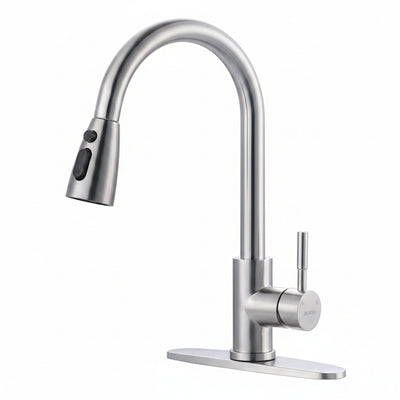 Kitchen Faucet and Water Filter Faucet Combo,  Stainless Steel Kitchen Sink Faucet with Drinking Water Faucet for Reverse Osmosis or Water Filtration System, Brushed Nickel