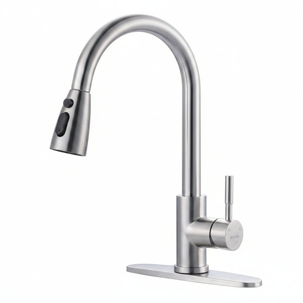 Kitchen Faucet and Water Filter Faucet Combo,  Stainless Steel Kitchen Sink Faucet with Drinking Water Faucet for Reverse Osmosis or Water Filtration System, Brushed Nickel