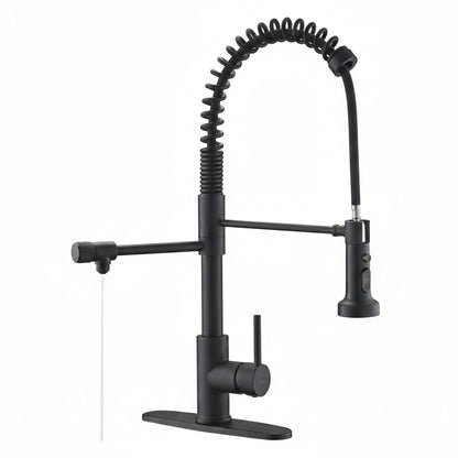 Drinking Water Faucet, Pull-Down Kitchen Sink Water Filtration Faucet, Bar Water Filter Faucet, Matte Black, Stainless Steel,  PB1030